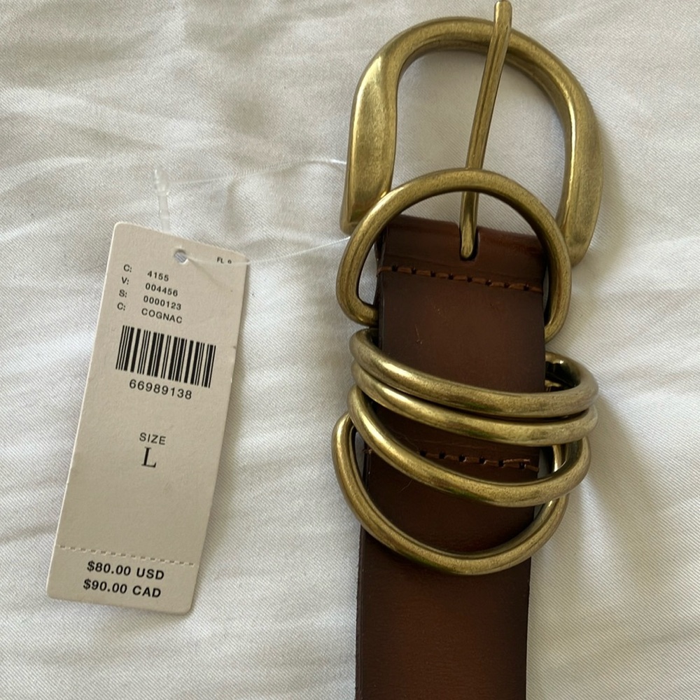 NWT Anthropologie brown leather belt